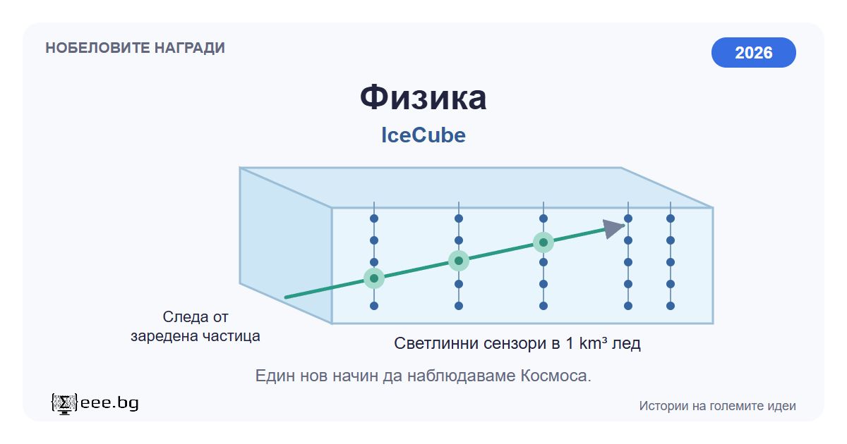 Нобел за физика 2026: телескопът, скрит в антарктическия лед